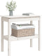 vidaXL - Wandtafel - 80x40x75 - cm - massief - grenenhout - wit