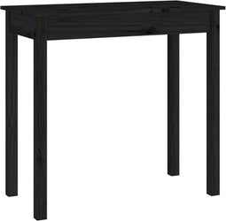 vidaXL - Wandtafel - 80x40x75 - cm - massief - grenenhout - zwart