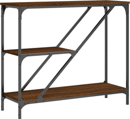 vidaXL - Wandtafel - 88,5x30x75 - cm - bewerkt - hout - bruin - eikenkleur