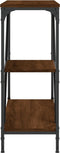 vidaXL - Wandtafel - 88,5x30x75 - cm - bewerkt - hout - bruin - eikenkleur