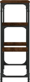 vidaXL - Wandtafel - 89,5x28x76 - cm - bewerkt - hout - bruin - eikenkleur