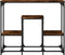 vidaXL - Wandtafel - 89,5x28x76 - cm - bewerkt - hout - gerookt - eikenkleurig
