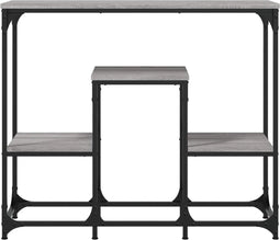 vidaXL - Wandtafel - 89,5x28x76 - cm - bewerkt - hout - grijs - sonoma - eikenkleurig
