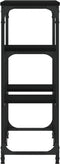 vidaXL - Wandtafel - 89,5x28x76 - cm - bewerkt - hout - zwart