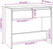 vidaXL - Wandtafel - 89x41x76,5 - cm - bewerkt - hout - betongrijs