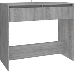 vidaXL - Wandtafel - 89x41x76,5 - cm - bewerkt - hout - grijs - sonoma - eikenkleurig