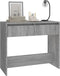 vidaXL - Wandtafel - 89x41x76,5 - cm - bewerkt - hout - grijs - sonoma - eikenkleurig