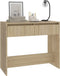 vidaXL - Wandtafel - 89x41x76,5 - cm - bewerkt - hout - sonoma - eikenkleurig