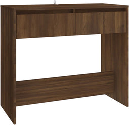 vidaXL - Wandtafel - 89x41x76,5 - cm - staal - bruin - eikenkleur