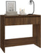 vidaXL - Wandtafel - 89x41x76,5 - cm - staal - bruin - eikenkleur
