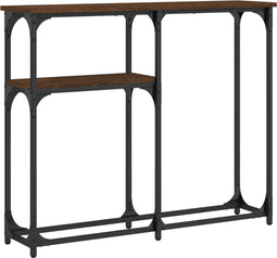vidaXL - Wandtafel - 90x22,5x75 - cm - bewerkt - hout - bruin - eikenkleur