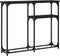 vidaXL - Wandtafel - 90x22,5x75 - cm - bewerkt - hout - zwart