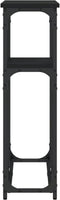vidaXL - Wandtafel - 90x22,5x75 - cm - bewerkt - hout - zwart