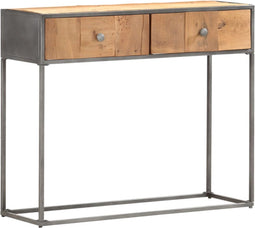vidaXL - Wandtafel - 90x30x75 - cm - massief - gerecycled - hout