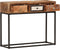 vidaXL - Wandtafel - 90x30x75 - cm - massief - gerecycled - hout - goudkleurig