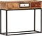 vidaXL - Wandtafel - 90x30x75 - cm - massief - gerecycled - hout - goudkleurig
