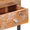 vidaXL - Wandtafel - 90x30x75 - cm - massief - gerecycled - hout - goudkleurig