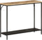vidaXL - Wandtafel - 90x30x75 - cm - massief - ruw - mangohout - en - ijzer