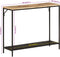 vidaXL - Wandtafel - 90x30x75 - cm - massief - ruw - mangohout - en - ijzer