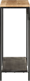vidaXL - Wandtafel - 90x30x75 - cm - massief - ruw - mangohout - en - ijzer