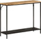 vidaXL - Wandtafel - 90x30x75 - cm - massief - ruw - mangohout - en - ijzer