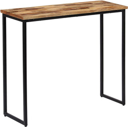 vidaXL - Wandtafel - 90x30x76 - cm - massief - gerecycled - teakhout