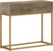 vidaXL - Wandtafel - 90x30x76 - cm - massief - mangohout - en - ijzer
