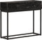 vidaXL - Wandtafel - 90x30x76 - cm - massief - mangohout - en - ijzer - zwart