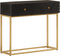 vidaXL - Wandtafel - 90x30x76 - cm - massief - mangohout - en - ijzer - zwart