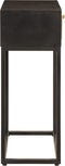 vidaXL - Wandtafel - 90x30x76 - cm - massief - mangohout - en - ijzer - zwart