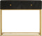 vidaXL - Wandtafel - 90x30x76 - cm - massief - mangohout - en - ijzer - zwart