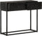 vidaXL - Wandtafel - 90x30x76 - cm - massief - mangohout - en - ijzer - zwart