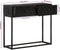 vidaXL - Wandtafel - 90x30x76 - cm - massief - mangohout - en - ijzer - zwart