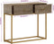 vidaXL - Wandtafel - 90x30x76 - cm - massief - mangohout - en - ijzer