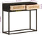 vidaXL - Wandtafel - 90x30x76 - cm - massief - mangohout - en - ijzer - zwart