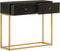 vidaXL - Wandtafel - 90x30x76 - cm - massief - mangohout - en - ijzer - zwart