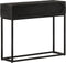 vidaXL - Wandtafel - 90x30x76 - cm - massief - mangohout - en - ijzer - zwart