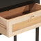 vidaXL - Wandtafel - 90x30x76 - cm - massief - mangohout - en - ijzer - zwart