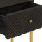 vidaXL - Wandtafel - 90x30x76 - cm - massief - mangohout - en - ijzer - zwart