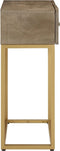 vidaXL - Wandtafel - 90x30x76 - cm - massief - mangohout - en - ijzer