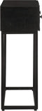 vidaXL - Wandtafel - 90x30x76 - cm - massief - mangohout - en - ijzer - zwart