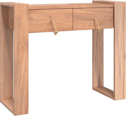 vidaXL - Wandtafel - 90x35x75 - cm - massief - teakhout
