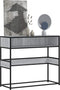 vidaXL - Wandtafel - 90x35x80 - cm - bewerkt - hout - grijs - sonoma - eikenkleurig
