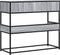 vidaXL - Wandtafel - 90x35x80 - cm - bewerkt - hout - grijs - sonoma - eikenkleurig