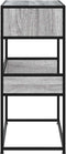 vidaXL - Wandtafel - 90x35x80 - cm - bewerkt - hout - grijs - sonoma - eikenkleurig