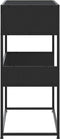vidaXL - Wandtafel - 90x35x80 - cm - bewerkt - hout - zwart