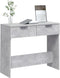vidaXL - Wandtafel - 90x36x75 - cm - bewerkt - hout - betongrijs
