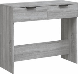 vidaXL - Wandtafel - 90x36x75 - cm - bewerkt - hout - grijs - sonoma - eikenkleurig