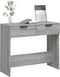 vidaXL - Wandtafel - 90x36x75 - cm - bewerkt - hout - grijs - sonoma - eikenkleurig