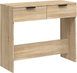 vidaXL - Wandtafel - 90x36x75 - cm - bewerkt - hout - sonoma - eikenkleurig